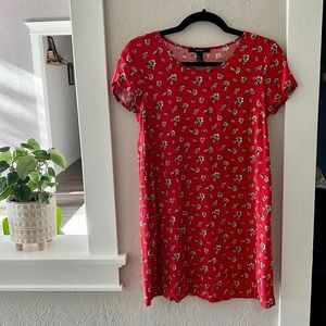 Red forever 21 t shirt dress